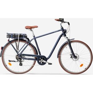 Elektrische stadsfiets elops 900 e hoog frame marineblauw