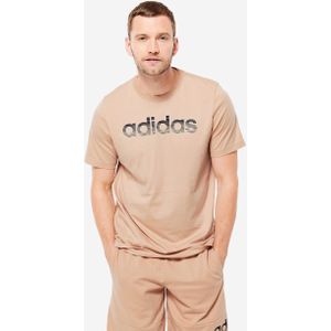 T-shirt voor fitness en soft training heren beige