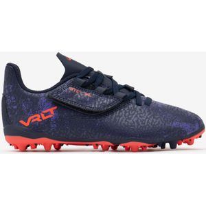 Voetbalschoenen kind viralto i mg/ag easy klittenband donkerblauw