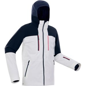 Ski-jas voor heren 500 sport wit marineblauw