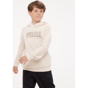 Hoodie met print voor kinderen beige