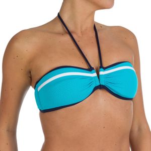 Bandeautop v retro blauw