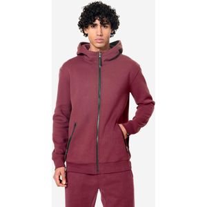 Capuchonvest heren bordeaux