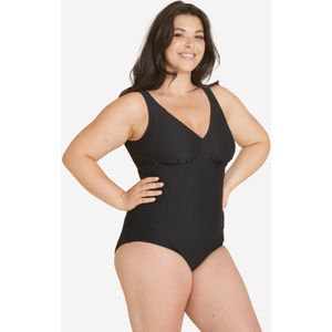 Badpak voor zwemmen dames kaipearl new wafelstructuur zwart