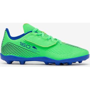 Voetbalschoenen kind agility 160 easy mg met klittenband groen