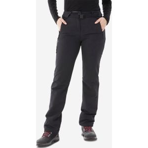 Warme en waterafstotende wandelbroek sh500 voor dames zwart