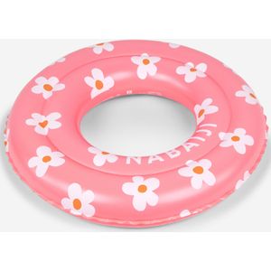 Zwemband 51 cm roze met print bloemen