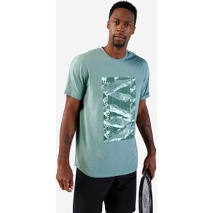 Tennisshirt voor heren soft lichtgrijs