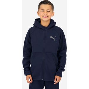Hoodie met rits voor gym kinderen blauw