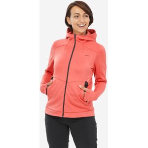 Fleece jas voor wandelen dames mh520 met capuchon