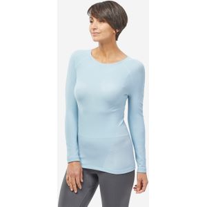 Ultra-ademend thermoshirt voor skiën voor dames bl 980 naadloos blauw