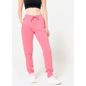 Joggingbroek voor dames aansluitende pasvorm roze