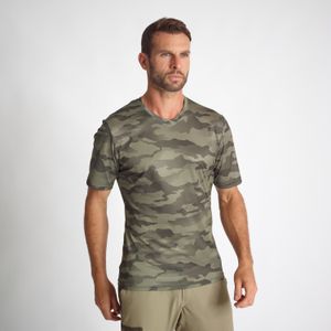 Ademend t-shirt voor de jacht 100 camouflage groen