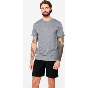 T-shirt voor lichte fitness heren grijs