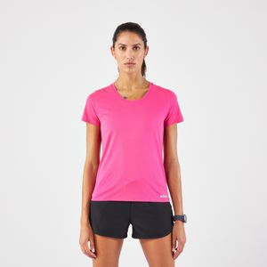 Ademend hardloopshirt voor dames run 100 fuchsia