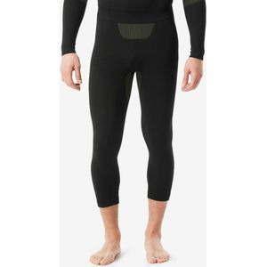 Naadloze thermobroek voor skiën heren bl 500 soft zwart en kaki