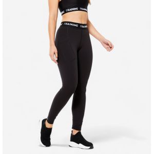 Comfortabele en zachte dameslegging voor cardiotraining zwart