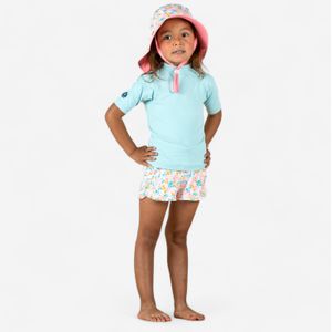 Uv-werend shirt met korte mouwen voor peuters lichtblauw
