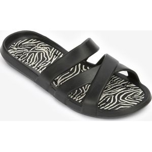 Badslippers slap 500 dames zwart zeb 1