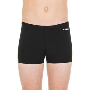 Zwemboxer voor jongens 500 fitib zwart geel