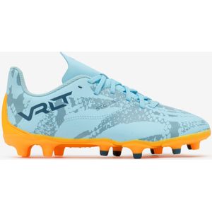 Voetbalschoenen kind viralto i fg lichtblauw/geel