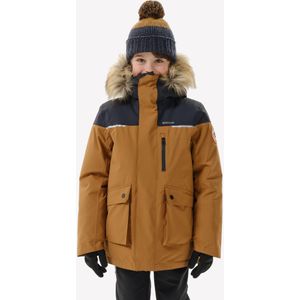 Warme en waterdichte wandelparka nh900 voor jongens bruin