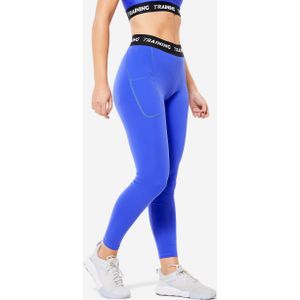 Comfortabele en zachte dameslegging voor cardiotraining blauw