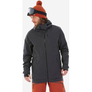 Ski-jas voor heren fr500 antracietgrijs