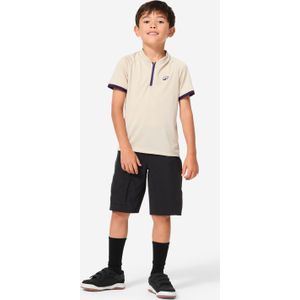 Fietsshirt 500 met korte mouwen voor kinderen beige 7-11 jaar