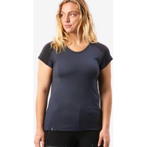 Merino shirt met korte mouwen voor trekking dames mt500
