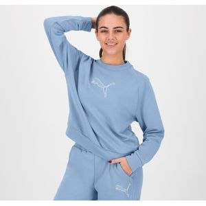 Fitness sweater voor dames blauw