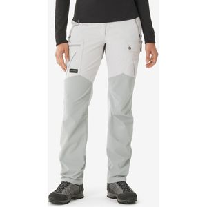 Sterke damesbroek voor bergtrekking mt500 grijs