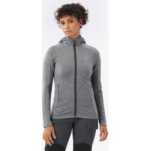 Damesjas met capuchon merinowol merino fresh grijs