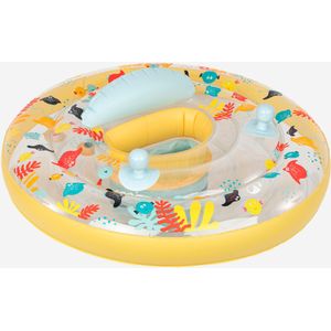 Opblaasbare zwemband met zitje en handgrepen voor baby's van 7-15kg allfish geel