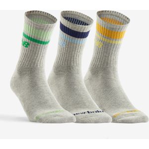 Hoge sportsokken grijs x3