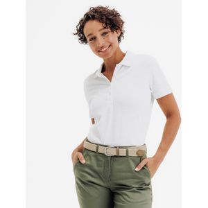 Golfpolo mw500 - Katoen en Polyester - Wit - Dames - Korte Mouwen