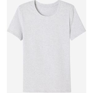 Fitness t-shirt dames katoen grijs