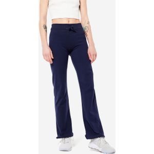 Fitnesslegging voor dames aan te spannen aan de enkels staalblauw