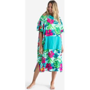 Surfponcho - Groen Blauw - 500 Bora - Voor Volwassenen