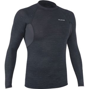 Uv-werende rashguard met lange mouwen voor heren 900 zwart