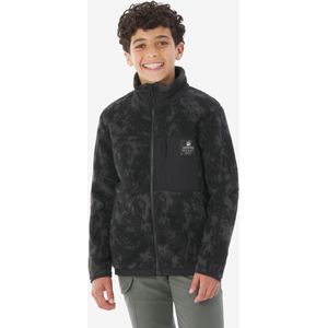 Warme sherpa fleece jas nh900 voor kinderen camo zwart