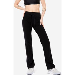 Comfy flared joggingbroek dames | zwart | aan te spannen aan de enkels