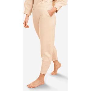 Warme broek voor zachte yoga wortelmodel beige