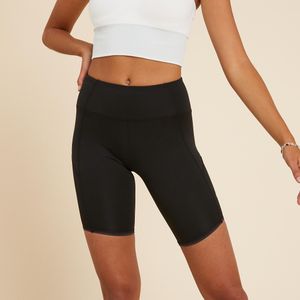 Strakke short voor dynamische yoga dames zwart