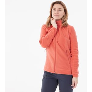 Fleece jas voor wandelen dames mh120 oranje