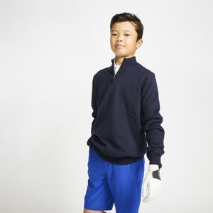 Winddichte golftrui voor kinderen mw500 marineblauw