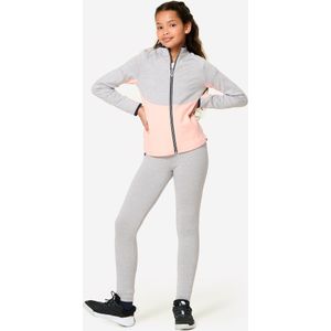 Ademend trainingspak voor kinderen grijs en roze