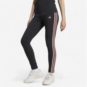 Legging voor dames 3 strepen adidas zwart en roze