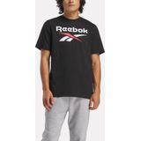 Reebok - Identity Big Logo Tee - T-shirt - Zwart/Wit/Rood - Heren