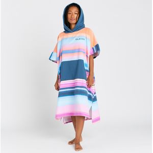 Surfponcho voor volwassenen - 500 sunset roze